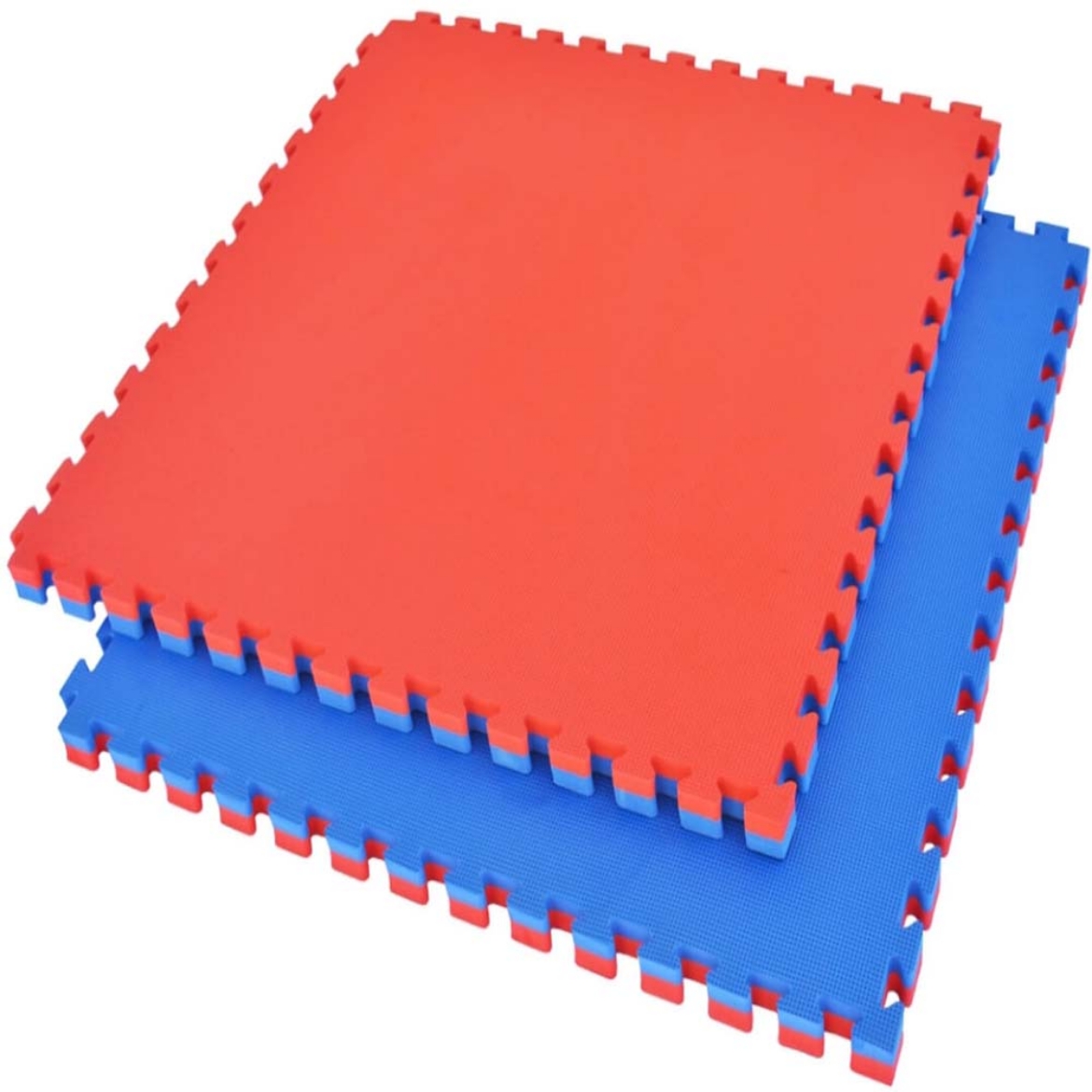 Slika od Tatami strunjaca 100x100 cm - 2 cm debljina - plavo-crvena